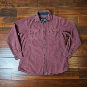 Grizzly Mountain Double Brushed Chamois Flannel Red Long Sleeve Men's Medium